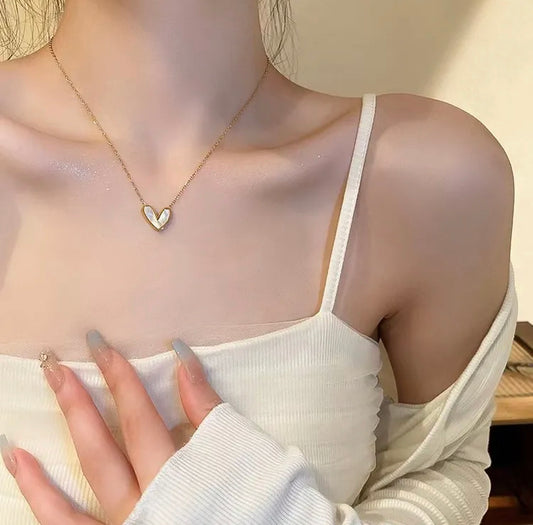 Fashion Heart Shape Necklace Titanium Plating