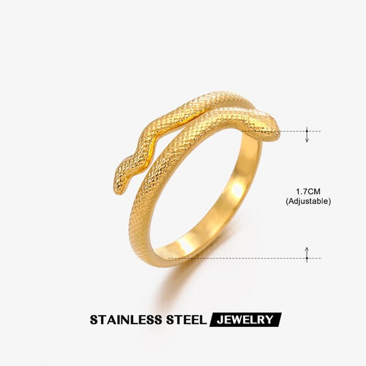 Snake Ring 18k Gold Plated