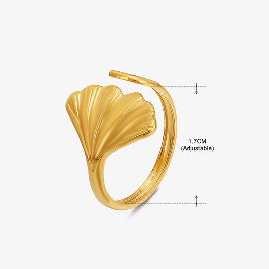 Fish Tail Ring 18k Gold Plated