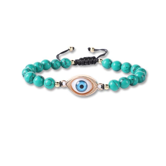 Retro Roman Style Eye Turquoise Bracelate