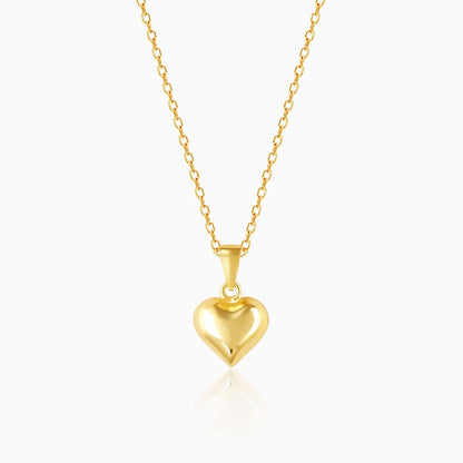 18k Gold Plating  Classic Heart Pendant with Link Chain