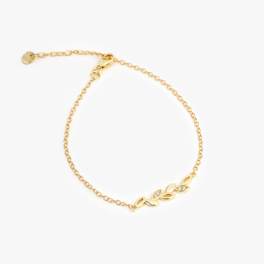 Leaf Bracelet 18k Gold plated